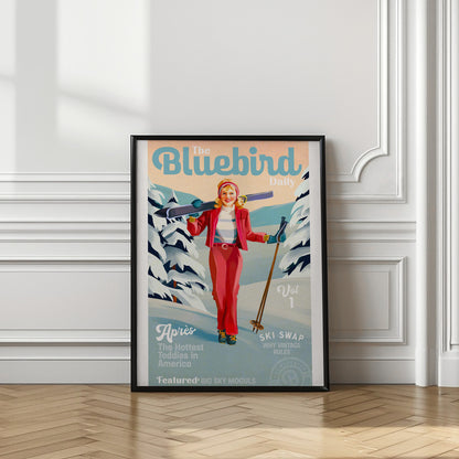 The Bluebird Daily Pinup Ski Art