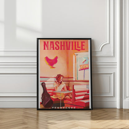 Nashville Tennessee Redhead Music Poster