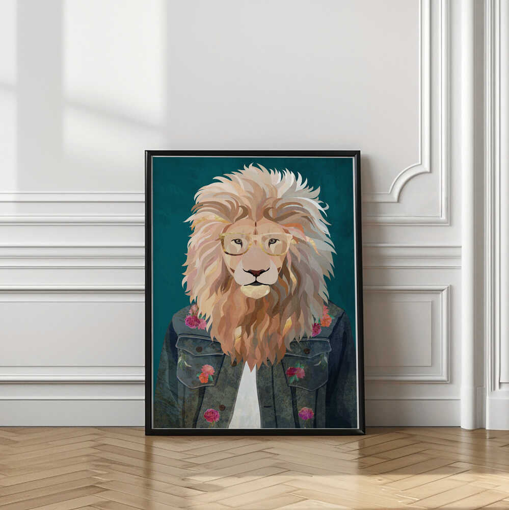 Hipster Lion In Denim