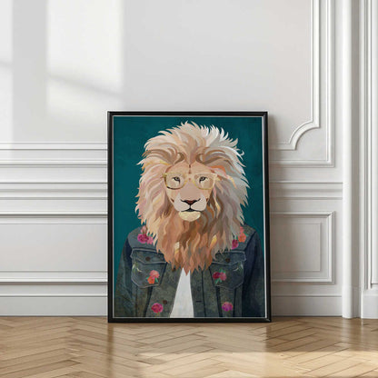 Hipster Lion In Denim