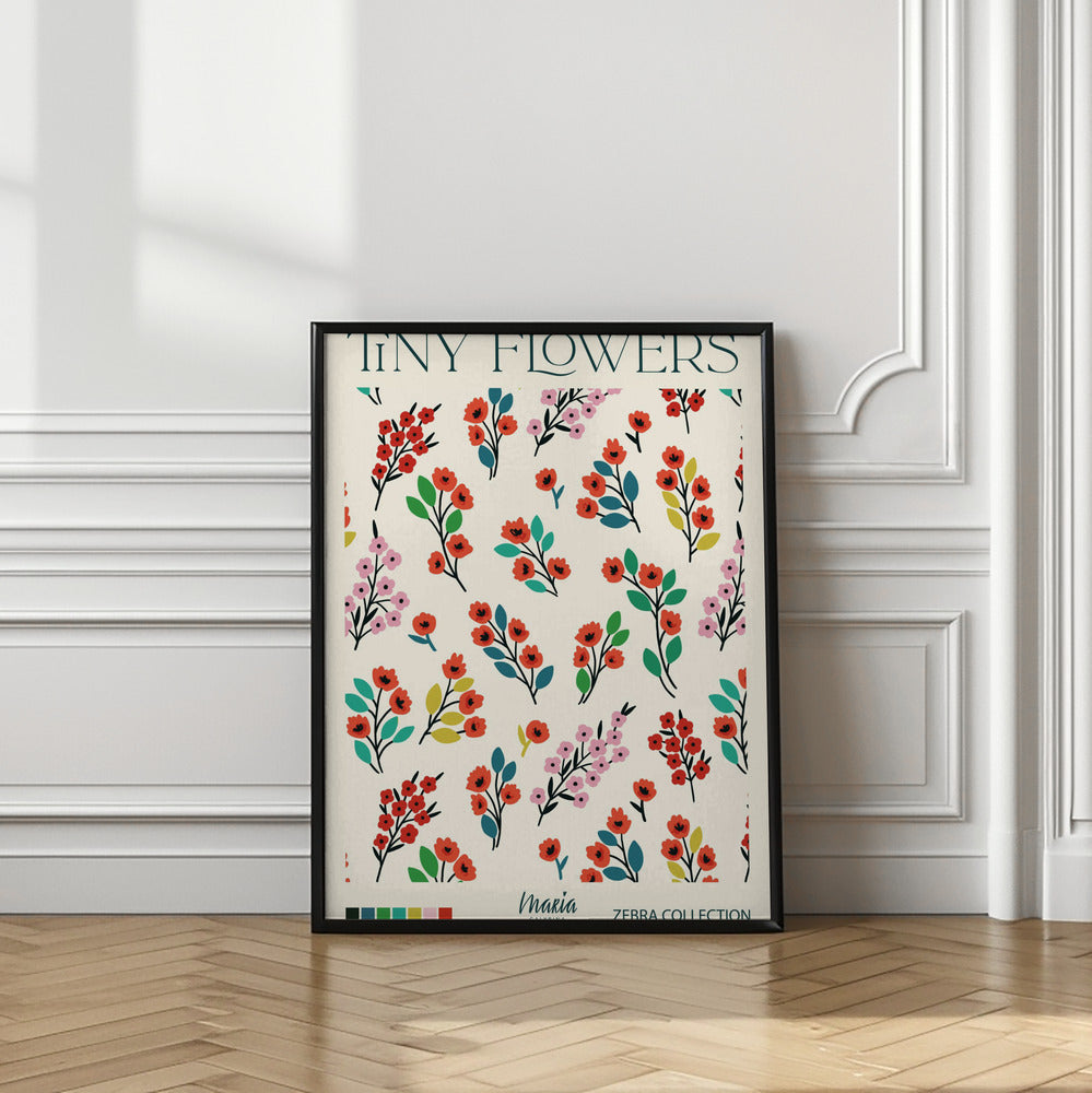 TINY FLOWERS. Zebra Collection | Floral wall art