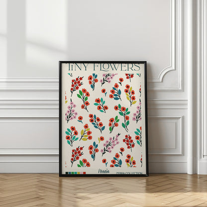 TINY FLOWERS. Zebra Collection | Floral wall art