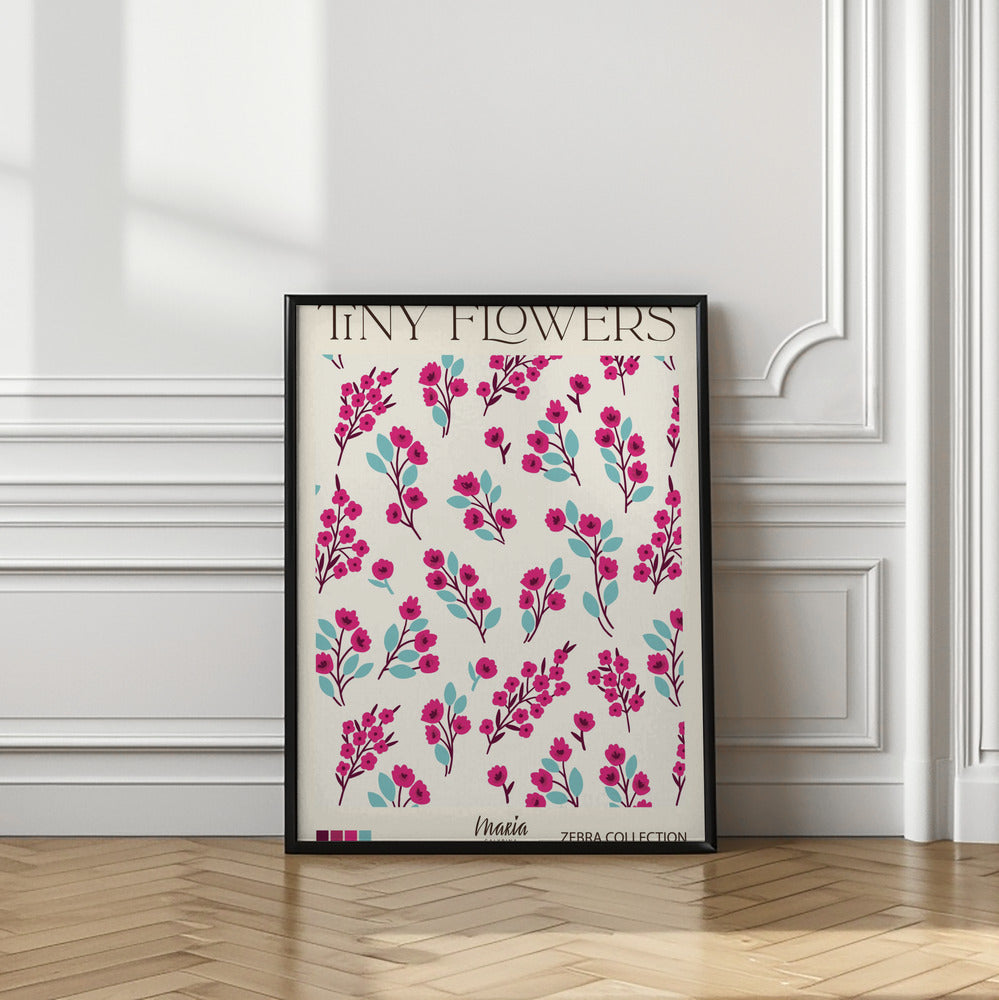 TINY FLOWERS. Zebra Collection | Floral wall art