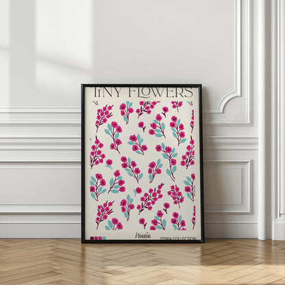 TINY FLOWERS. Zebra Collection | Floral wall art