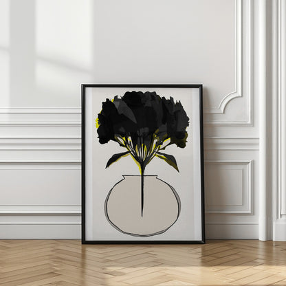 Black Flowers In Vase