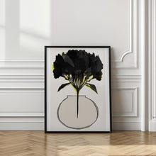 Load image into Gallery viewer, Black Flowers In Vase
