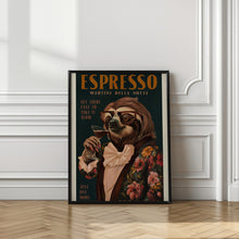Load image into Gallery viewer, Art Deco Espresso Martini Drinking Sloth
