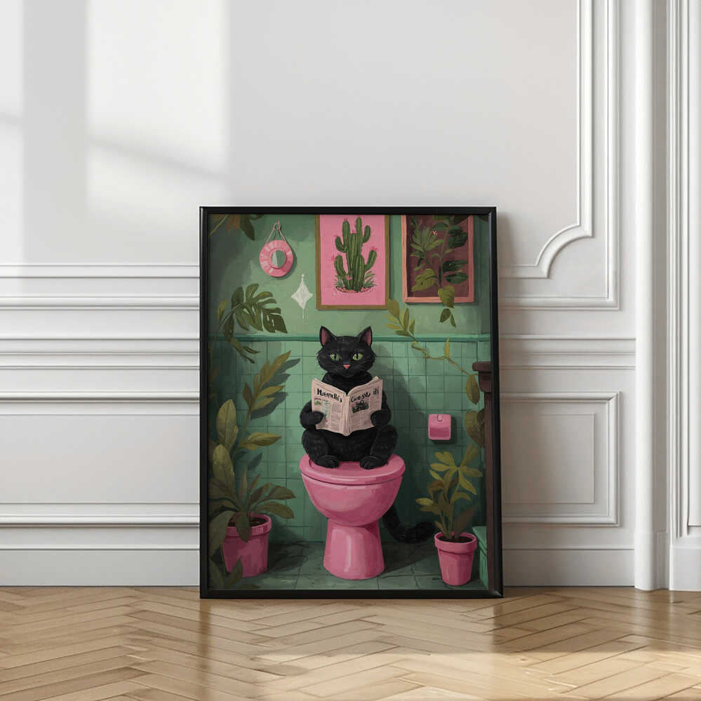 Toilet Time Cat