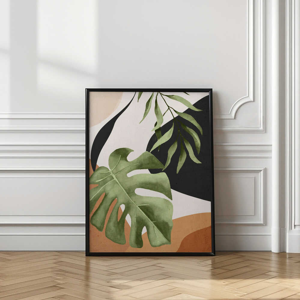 Abstract Monstera Curves