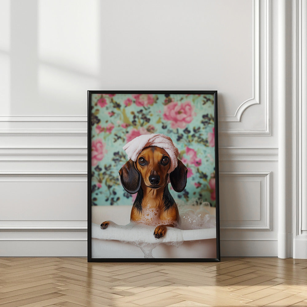 Bath Time Dachshund