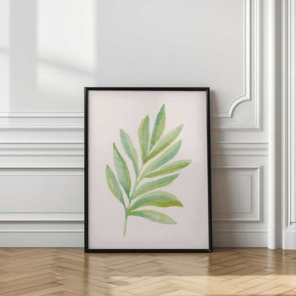 Watercolor Green Leaf