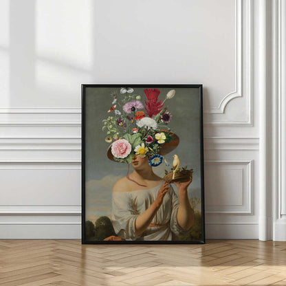 Woman In a Large Floral Hat