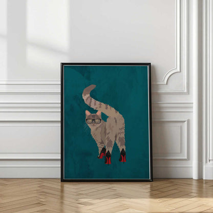 Chic Cat in Heels