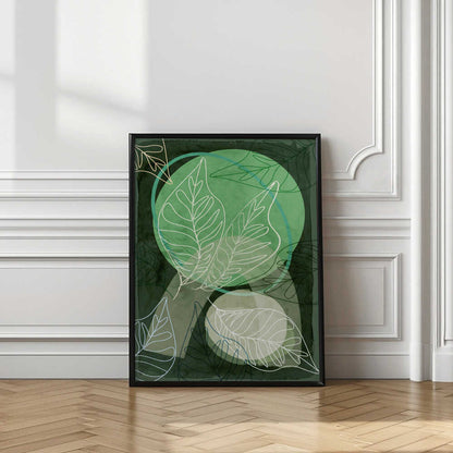 Abstract Green Leaves