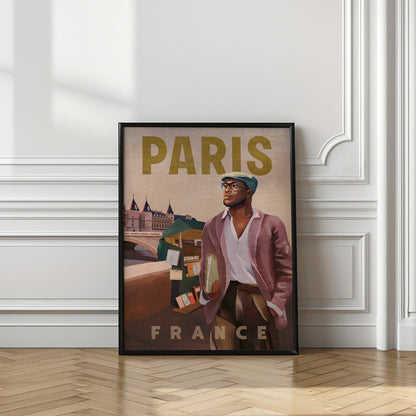 Paris France Vintage Travel Poster