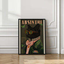 Load image into Gallery viewer, Chic Absinthe Cat Alcohol &amp; Cocktail Bar Art
