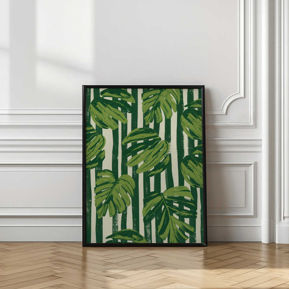 Monstera Leaf Stripes