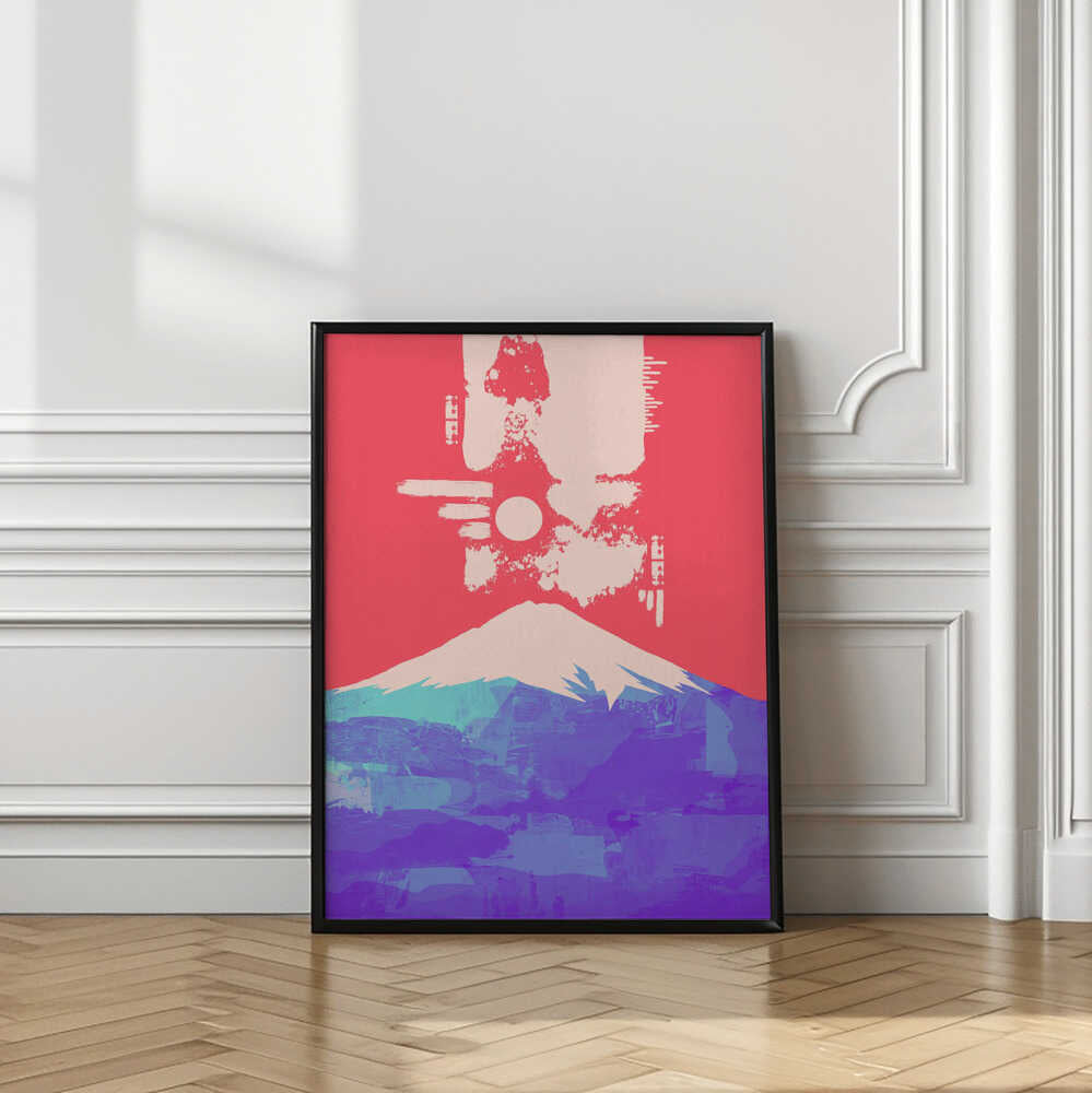 Mount Fuji Red Abstract