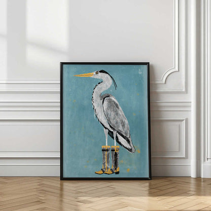 Grey Heron in Cowboy Boots