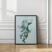 Load image into Gallery viewer, Tanzender, singender Santa Claus, blaugrün
