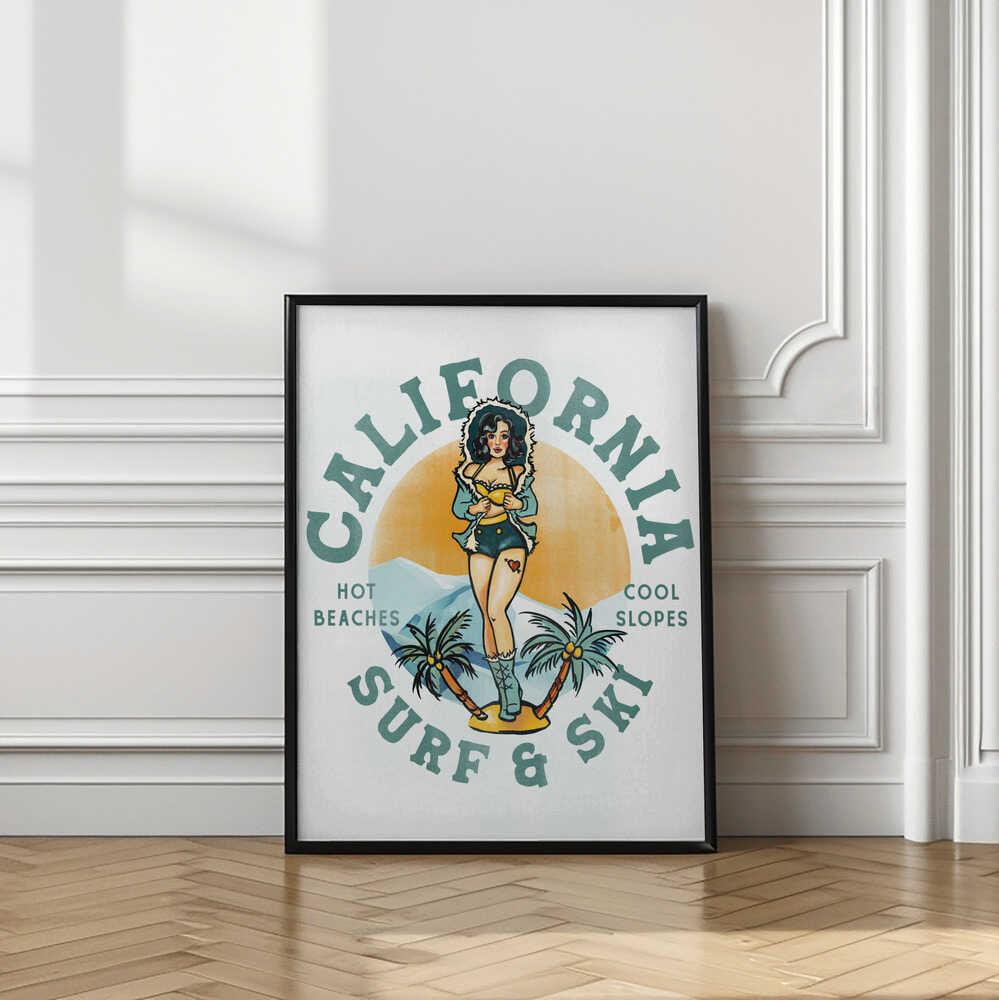 California Surf &amp; Ski Pin Up Art