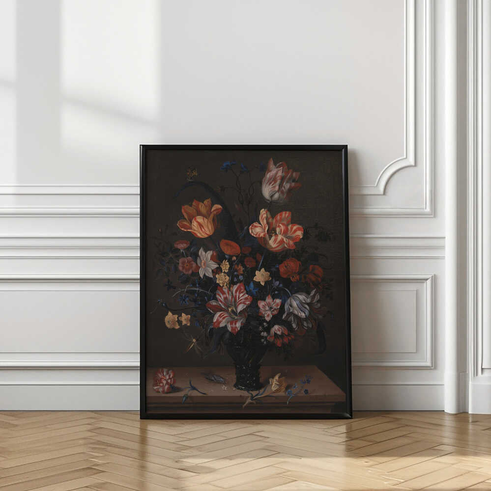 Tulips and Other Flowers In a Room