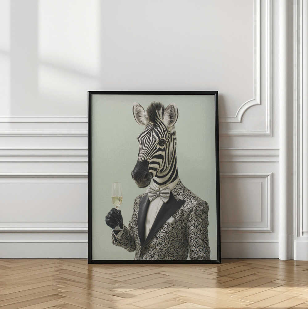 Zebra In Tuxedo Jacket