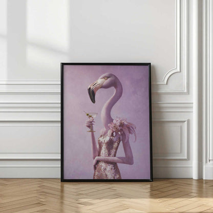 Flamingo In Cocktail Dress