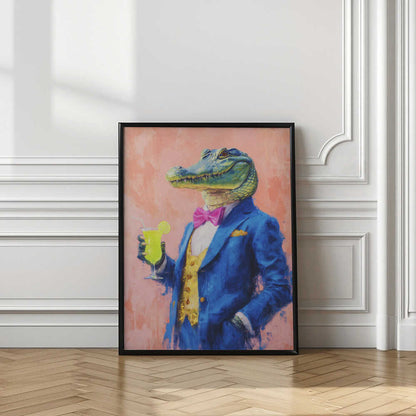 Crocodile In a Blue Suit