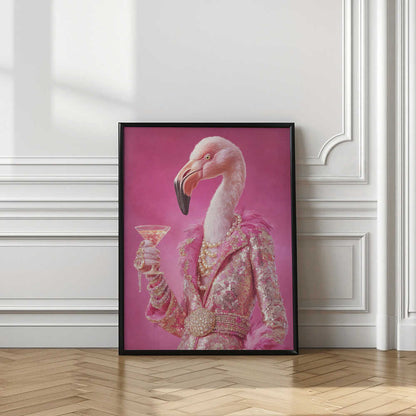 Flamingo In a Disco Jumpsuit