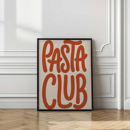 Retro Pasta Club Kitchen Typography