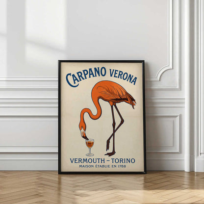 Flamingo Sipping Vermouth