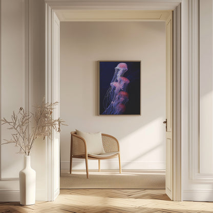 Entangled Jelly Fish Wall Art Print | Luxury Bathroom Print