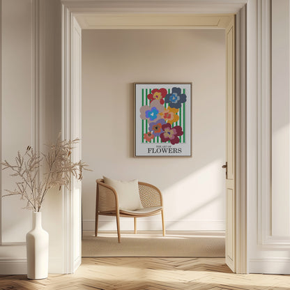 The Art Of Flowers Green Stripe