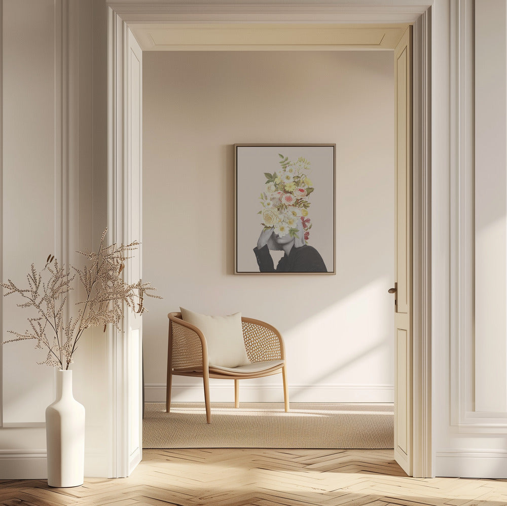 White Flowers Bouquet | Portrait wall art