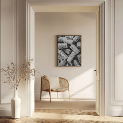 Wine 001 Bw | Cork wall art