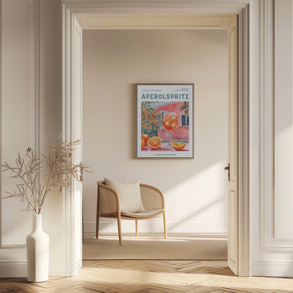 Aperol Spritz Vintage Cocktail Wall Art