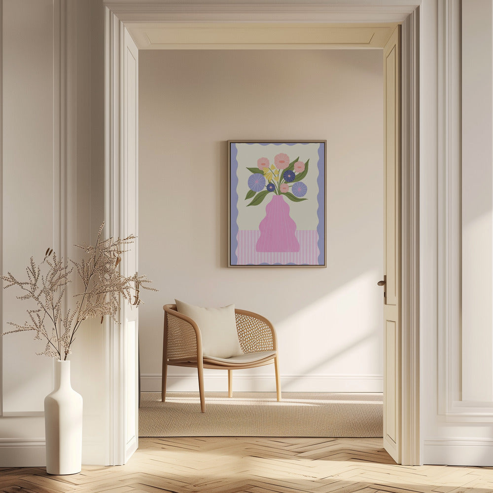 Flowers in Pink Vase