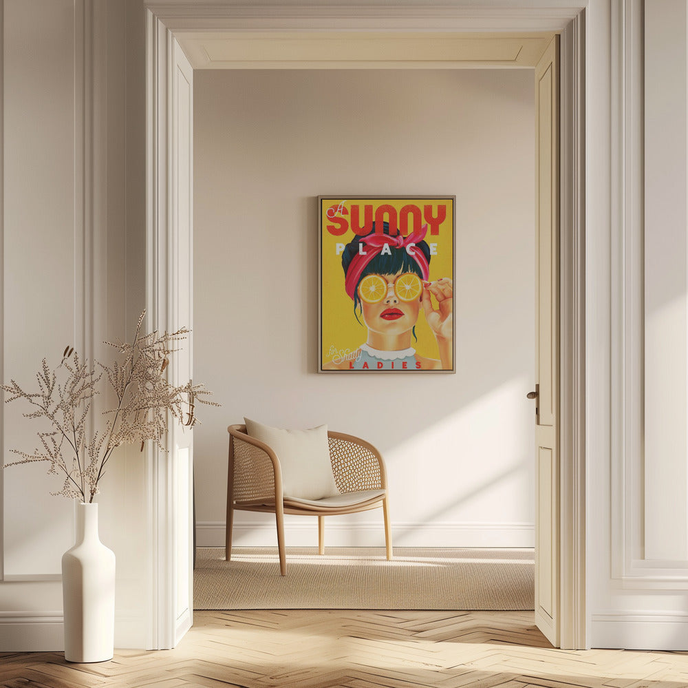 A Sunny Place For Shady Ladies Orange Pinup Art