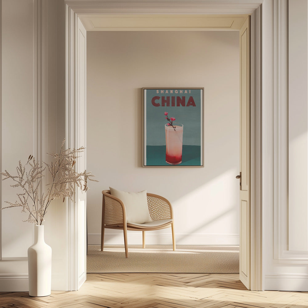 Travel Poster Cocktail | Shanghai China wall art
