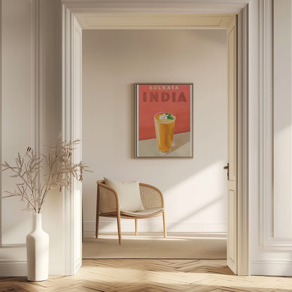 Travel Poster Cocktail Kolkata India | Bar wall art