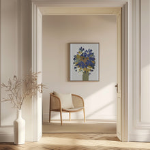 Load image into Gallery viewer, Blue and Brown Flowers In Vase
