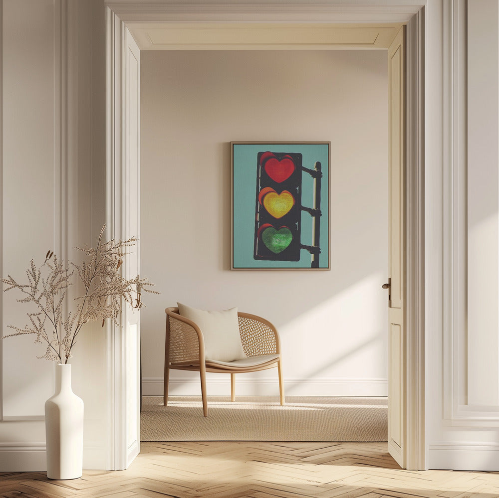 Traffic Light In Love | Heart wall art