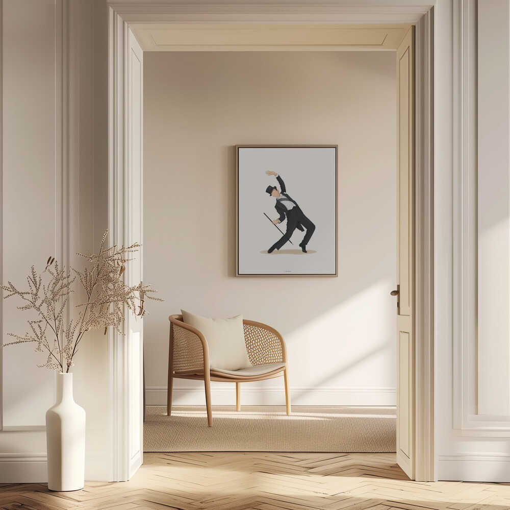 Elegant Dancer with Cane