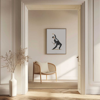 Elegant Dancer with Cane