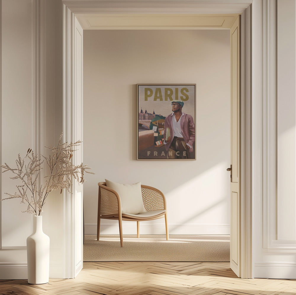 Paris France Vintage Travel Poster