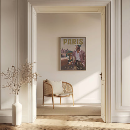 Paris France Vintage Travel Poster