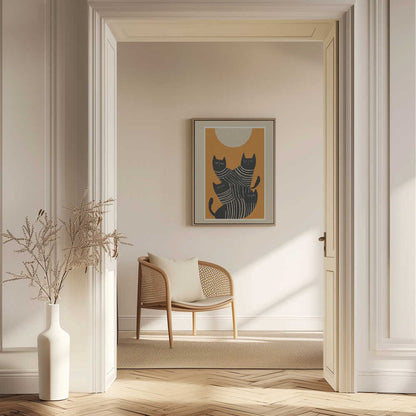 Abstract Black Cats