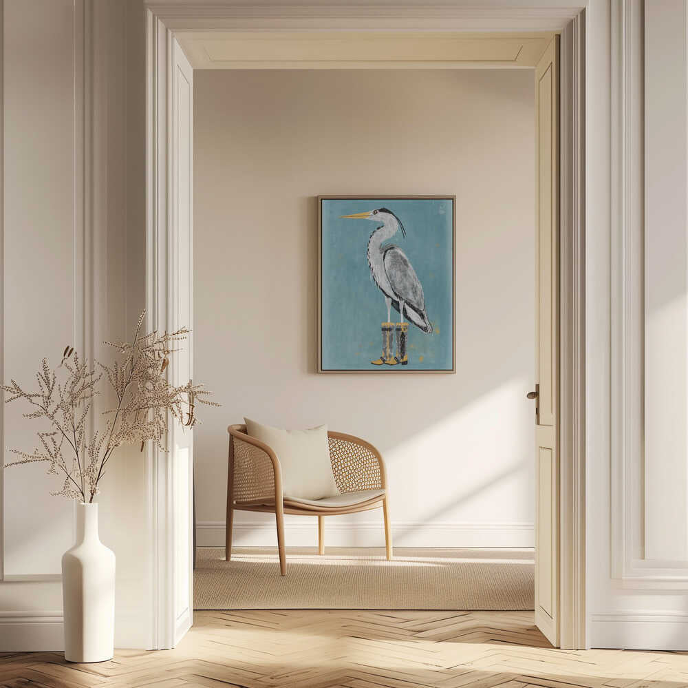 Grey Heron in Cowboy Boots