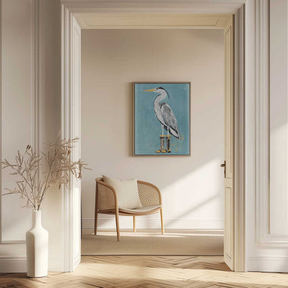 Grey Heron in Cowboy Boots